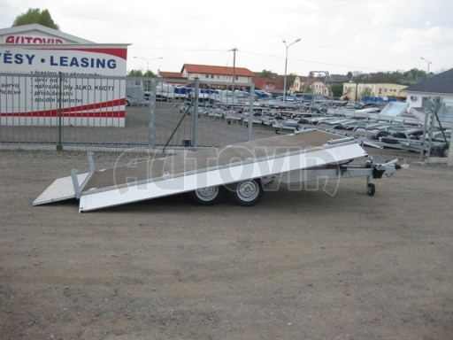 Dvouosý brzděný přívěs s hydraulicky sklopnou plochou AD speciál valník 2,7t  4,15/1,88/0,35** č.19