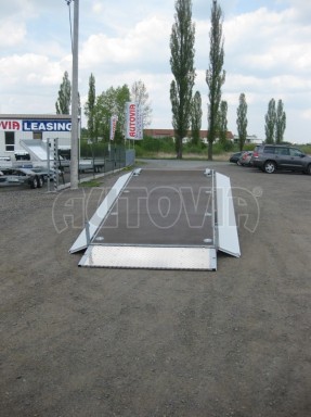 Dvouosý brzděný přívěs s hydraulicky sklopnou plochou AD speciál valník 2,7t  4,15/1,88/0,35** č.21