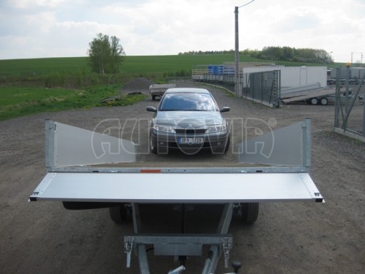 Dvouosý brzděný přívěs s hydraulicky sklopnou plochou AD speciál valník 2,7t  4,15/1,88/0,35** č.22