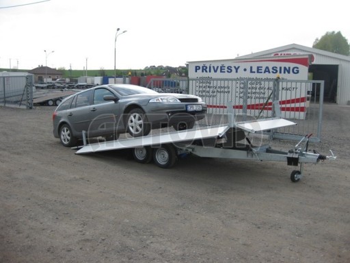 Dvouosý brzděný přívěs s hydraulicky sklopnou plochou AD speciál valník 2,7t  4,15/1,88/0,35** č.2