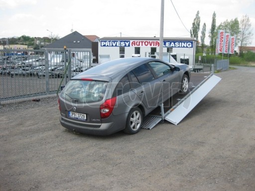 Dvouosý brzděný přívěs s hydraulicky sklopnou plochou AD speciál valník 2,7t  4,15/1,88/0,35** č.25