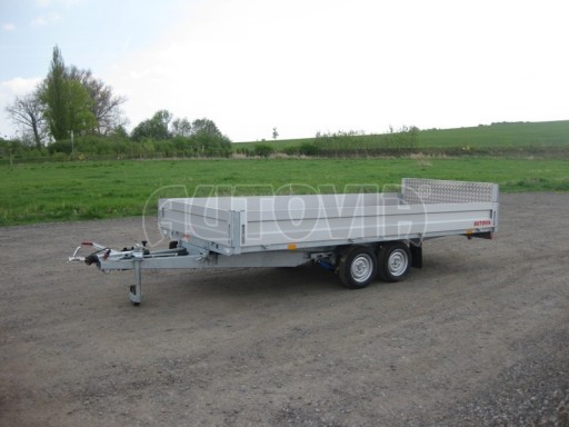 Dvouosý brzděný přívěs s hydraulicky sklopnou plochou AD speciál valník 2,7t  4,15/1,88/0,35** č.26