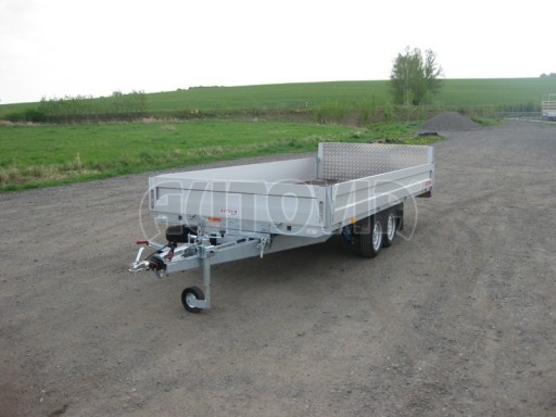 Dvouosý brzděný přívěs s hydraulicky sklopnou plochou AD speciál valník 2,7t  4,15/1,88/0,35** č.27