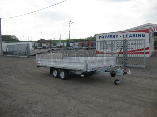 Dvouosý brzděný přívěs s hydraulicky sklopnou plochou AD speciál valník 2,7t  4,15/1,88/0,35** č.28