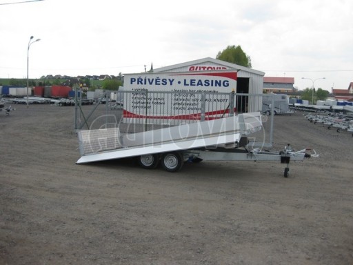 Dvouosý brzděný přívěs s hydraulicky sklopnou plochou AD speciál valník 2,7t  4,15/1,88/0,35** č.29