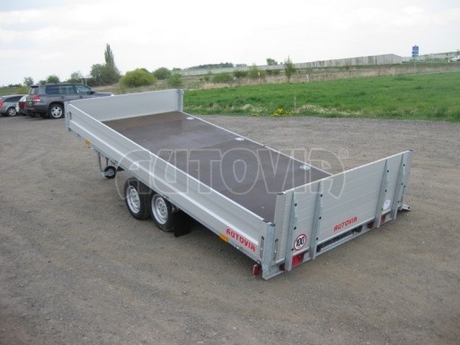 Dvouosý brzděný přívěs s hydraulicky sklopnou plochou AD speciál valník 2,7t  4,15/1,88/0,35** č.30