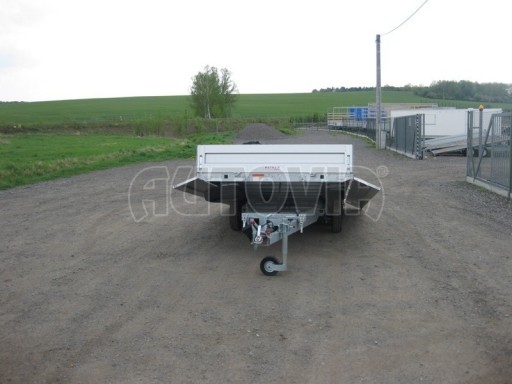 Dvouosý brzděný přívěs s hydraulicky sklopnou plochou AD speciál valník 2,7t  4,15/1,88/0,35** č.34