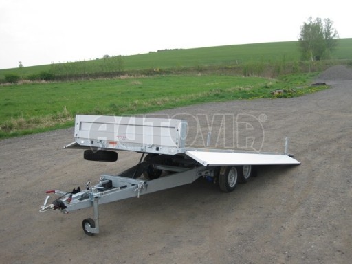 Dvouosý brzděný přívěs s hydraulicky sklopnou plochou AD speciál valník 2,7t  4,15/1,88/0,35** č.42