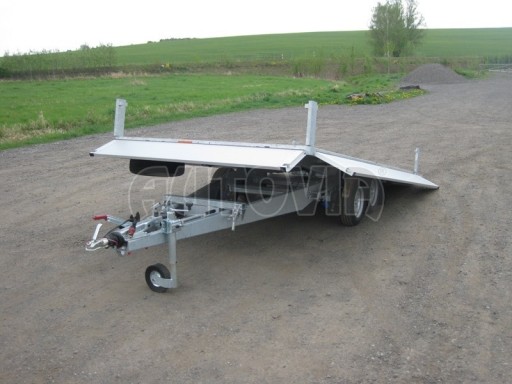 Dvouosý brzděný přívěs s hydraulicky sklopnou plochou AD speciál valník 2,7t  4,15/1,88/0,35** č.43