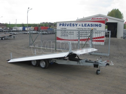 Dvouosý brzděný přívěs s hydraulicky sklopnou plochou AD speciál valník 2,7t  4,15/1,88/0,35** č.46