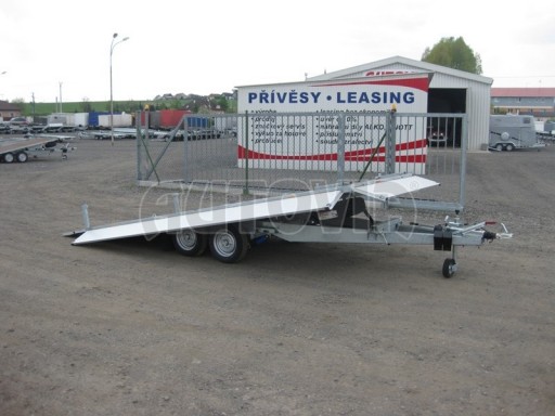 Dvouosý brzděný přívěs s hydraulicky sklopnou plochou AD speciál valník 2,7t  4,15/1,88/0,35** č.50
