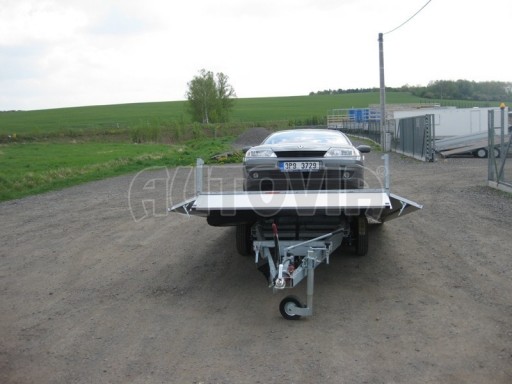 Dvouosý brzděný přívěs s hydraulicky sklopnou plochou AD speciál valník 2,7t  4,15/1,88/0,35** č.53