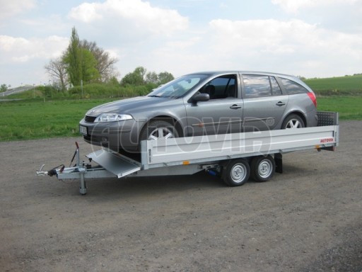 Dvouosý brzděný přívěs s hydraulicky sklopnou plochou AD speciál valník 2,7t  4,15/1,88/0,35** č.64