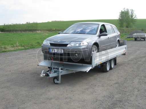 Dvouosý brzděný přívěs s hydraulicky sklopnou plochou AD speciál valník 2,7t  4,15/1,88/0,35** č.65