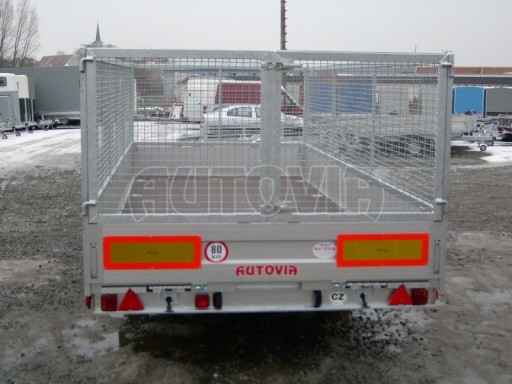 Dvouosý brzděný přívěs s hydraulicky sklopnou plochou AD speciál valník 2,7t  4,15/1,88/0,35** č.70