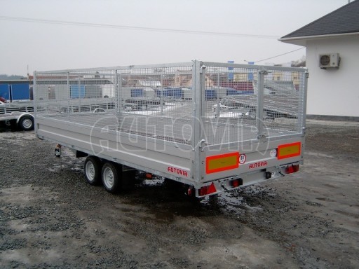 Dvouosý brzděný přívěs s hydraulicky sklopnou plochou AD speciál valník 2,7t  4,15/1,88/0,35** č.75