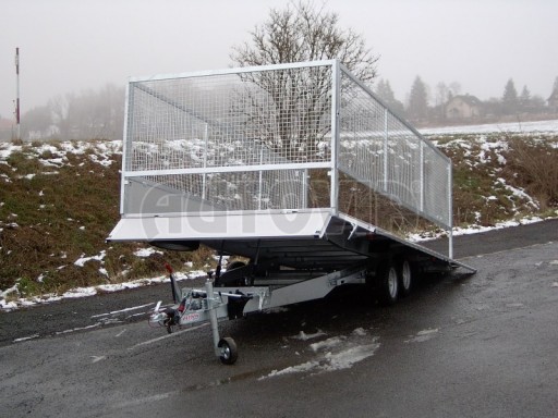 Dvouosý brzděný přívěs s hydraulicky sklopnou plochou AD speciál valník 2,7t  4,15/1,88/0,35** č.91