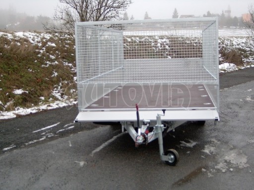 Dvouosý brzděný přívěs s hydraulicky sklopnou plochou AD speciál valník 2,7t  4,15/1,88/0,35** č.98