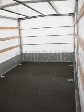 Dvouosý brzděný přívěs s hydraulicky sklopnou plochou AD speciál valník 2,7t  4,15/1,88/0,35** č.105