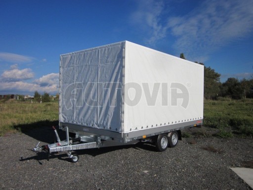 Dvouosý brzděný přívěs s hydraulicky sklopnou plochou AD speciál valník 2,7t  4,15/1,88/0,35** č.106