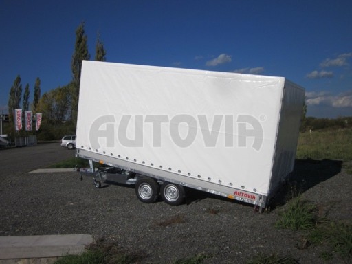 Dvouosý brzděný přívěs s hydraulicky sklopnou plochou AD speciál valník 2,7t  4,15/1,88/0,35** č.109