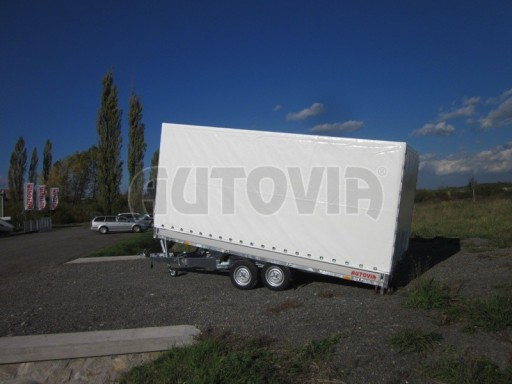 Dvouosý brzděný přívěs s hydraulicky sklopnou plochou AD speciál valník 2,7t  4,15/1,88/0,35** č.111