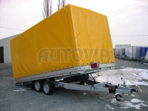 Dvouosý brzděný přívěs s hydraulicky sklopnou plochou AD speciál valník 2,7t  4,15/1,88/0,35** č.118