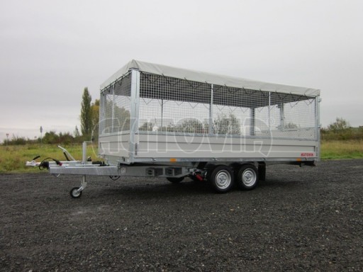 Dvouosý brzděný přívěs s hydraulicky sklopnou plochou AD speciál valník 2,7t  4,15/1,88/0,35** č.123