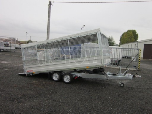 Dvouosý brzděný přívěs s hydraulicky sklopnou plochou AD speciál valník 2,7t  4,15/1,88/0,35** č.125