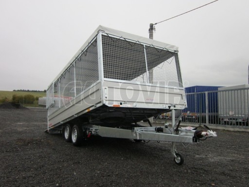 Dvouosý brzděný přívěs s hydraulicky sklopnou plochou AD speciál valník 2,7t  4,15/1,88/0,35** č.126