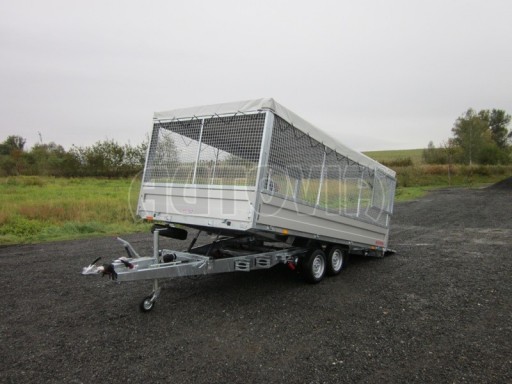 Dvouosý brzděný přívěs s hydraulicky sklopnou plochou AD speciál valník 2,7t  4,15/1,88/0,35** č.127