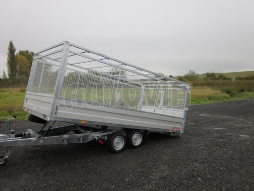 Dvouosý brzděný přívěs s hydraulicky sklopnou plochou AD speciál valník 2,7t  4,15/1,88/0,35** č.135