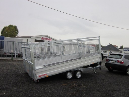 Dvouosý brzděný přívěs s hydraulicky sklopnou plochou AD speciál valník 2,7t  4,15/1,88/0,35** č.136