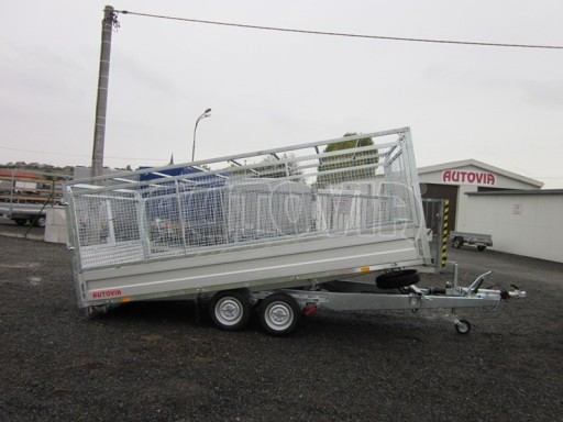 Dvouosý brzděný přívěs s hydraulicky sklopnou plochou AD speciál valník 2,7t  4,15/1,88/0,35** č.138