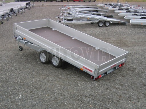 Dvouosý brzděný přívěs s hydraulicky sklopnou plochou AD speciál valník 2,7t  4,15/1,88/0,35** č.156