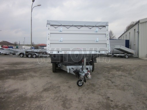 Dvouosý brzděný přívěs s hydraulicky sklopnou plochou AD speciál valník 2,7t  4,15/1,88/0,35** č.167