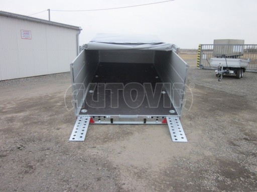 Dvouosý brzděný přívěs s hydraulicky sklopnou plochou AD speciál valník 2,7t  4,15/1,88/0,35** č.169