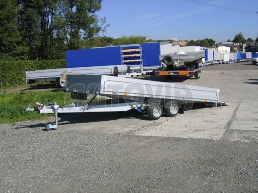 Dvouosý brzděný přívěs s hydraulicky sklopnou plochou AD speciál valník 2,7t  4,15/1,88/0,35** č.179