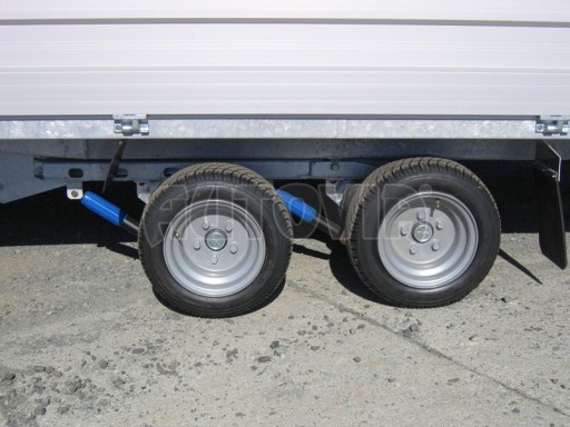 Dvouosý brzděný přívěs s hydraulicky sklopnou plochou AD speciál valník 2,7t  4,15/1,88/0,35** č.180