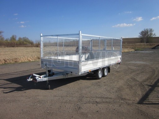 Dvouosý brzděný přívěs s hydraulicky sklopnou plochou AD speciál valník 2,7t  4,15/1,88/0,35** č.181