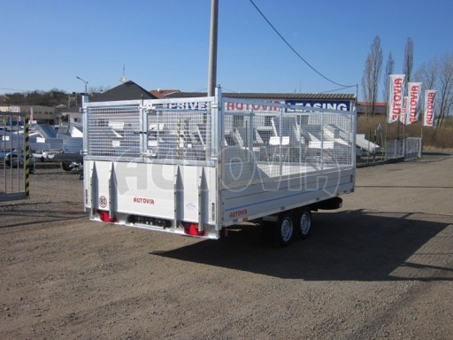 Dvouosý brzděný přívěs s hydraulicky sklopnou plochou AD speciál valník 2,7t  4,15/1,88/0,35** č.183