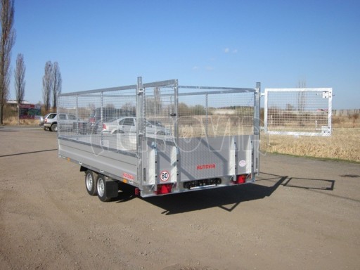 Dvouosý brzděný přívěs s hydraulicky sklopnou plochou AD speciál valník 2,7t  4,15/1,88/0,35** č.185