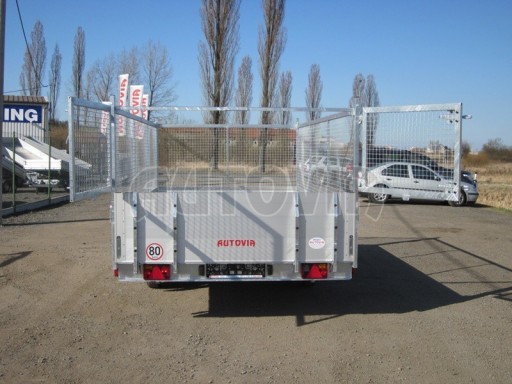 Dvouosý brzděný přívěs s hydraulicky sklopnou plochou AD speciál valník 2,7t  4,15/1,88/0,35** č.186