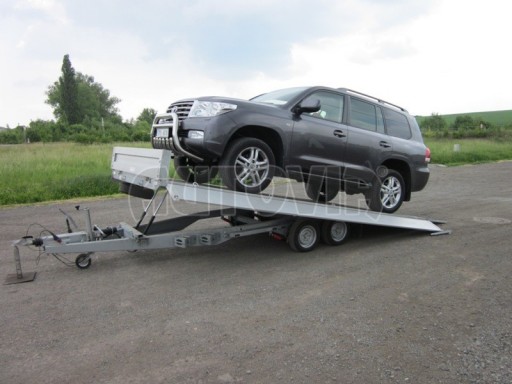 Dvouosý brzděný přívěs s hydraulicky sklopnou plochou AD speciál valník 2,7t  4,15/1,88/0,35** č.196