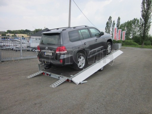 Dvouosý brzděný přívěs s hydraulicky sklopnou plochou AD speciál valník 2,7t  4,15/1,88/0,35** č.200