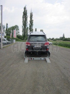 Dvouosý brzděný přívěs s hydraulicky sklopnou plochou AD speciál valník 2,7t  4,15/1,88/0,35** č.202