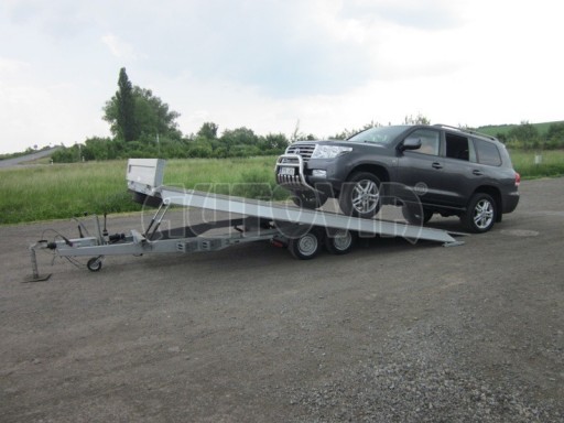 Dvouosý brzděný přívěs s hydraulicky sklopnou plochou AD speciál valník 2,7t  4,15/1,88/0,35** č.204