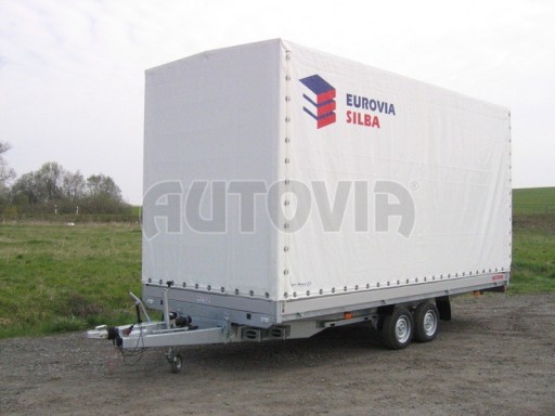 Dvouosý brzděný přívěs s hydraulicky sklopnou plochou AD speciál valník 2,7t  4,15/1,88/0,35** č.205