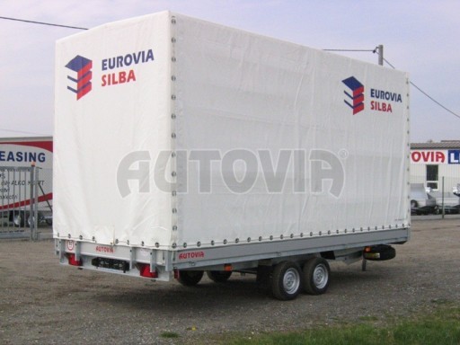 Dvouosý brzděný přívěs s hydraulicky sklopnou plochou AD speciál valník 2,7t  4,15/1,88/0,35** č.206