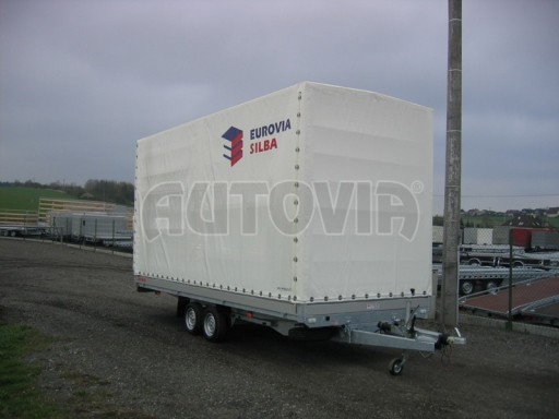 Dvouosý brzděný přívěs s hydraulicky sklopnou plochou AD speciál valník 2,7t  4,15/1,88/0,35** č.212